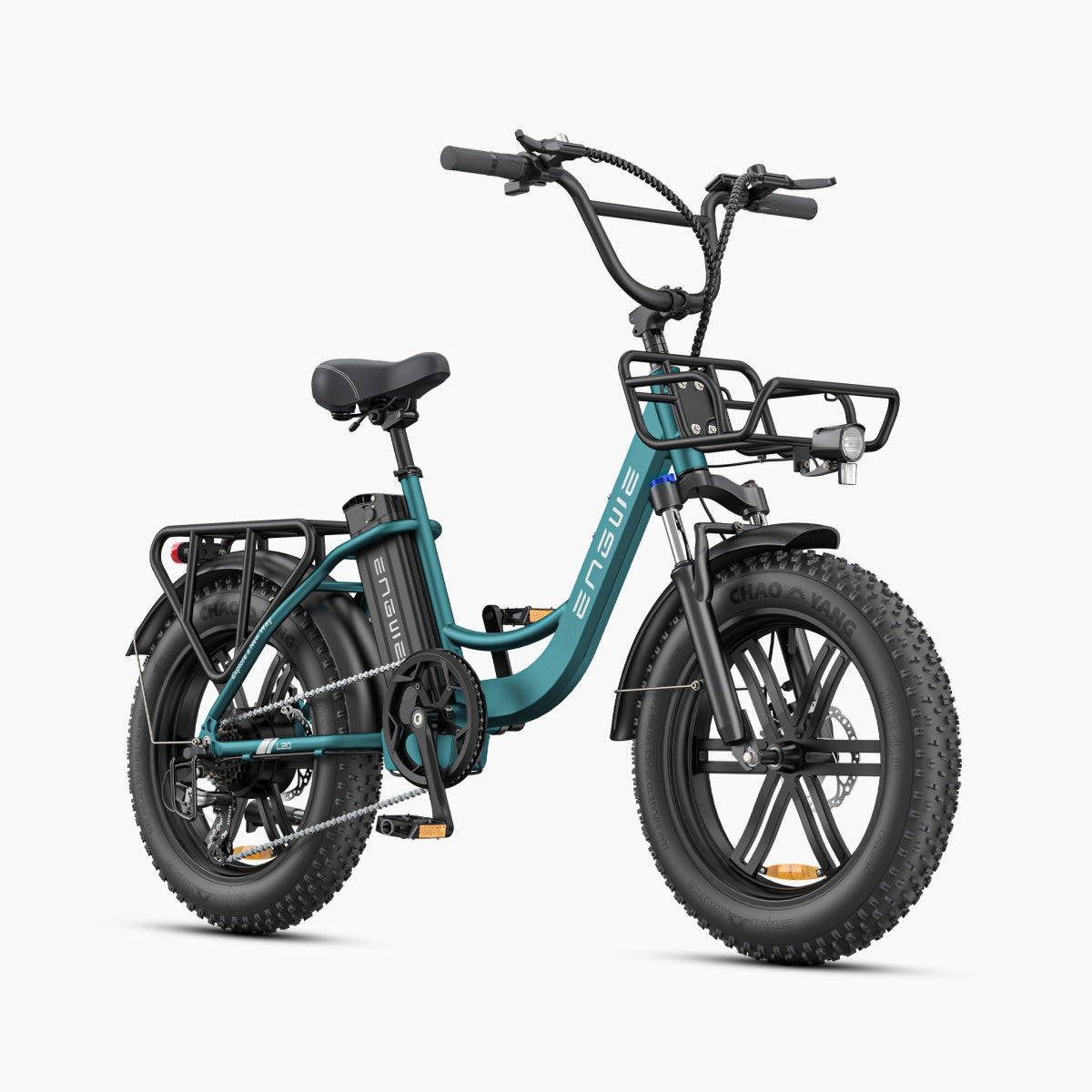 Bicicleta Eléctrica ENGWE L20 Boost - Motor 250W Bateria 48V13Ah Pneus de 20 Polegadas Travões de Disco Mecânicos - Verde
