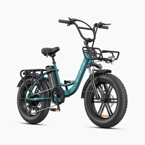 Bicicleta Eléctrica ENGWE L20 Boost - Motor 250W Bateria 48V13Ah Pneus de 20 Polegadas Travões de Disco Mecânicos - Verde