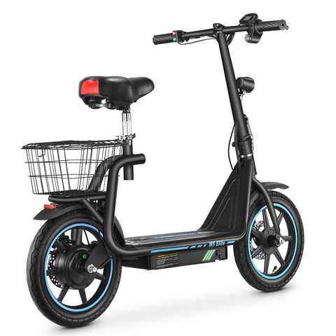 Trotinete Elétrica Honey Whale M5Elite - Potência 500W Bateria 48V13AH Autonomia 45KM Freio de Disco - Preto