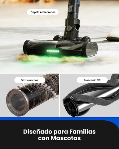 Proscenic P12 - Aspirador Vertical Sem Fio 400W 30000Pa | Compre Online em Portugal