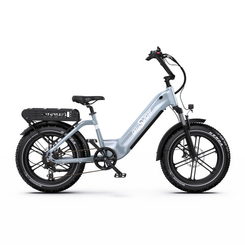 Bicicleta Elétrica ONESPORT OT08 - Motor 500W Bateria 48V18AH Pneus De 20 Polegadas Travões Disco - Cinza
