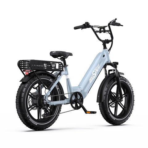 Bicicleta Elétrica ONESPORT OT08 - Motor 500W Bateria 48V18AH Pneus De 20 Polegadas Travões Disco - Cinza