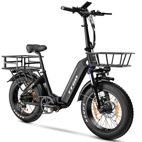 Cesto Frontal TTGO F6 E-Bike - 350x310x190mm 2.88KG - Preto