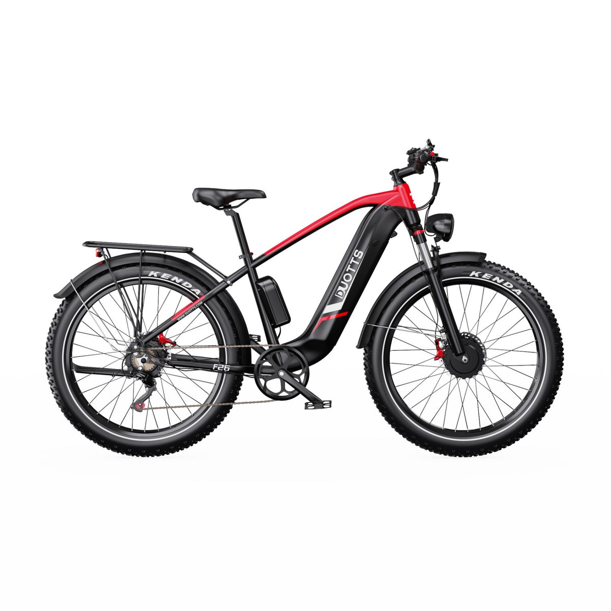 Duotts F26 Bicicleta Elétrica - 1500W Bateria 48V 20Ah Três Modos Não dobrável - Preto e vermelho