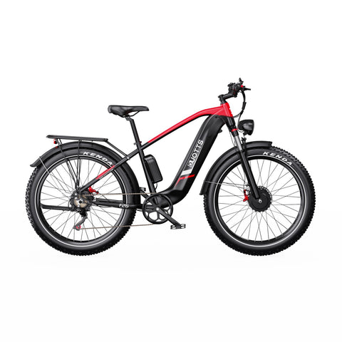Duotts F26 Bicicleta Elétrica - 1500W Bateria 48V 20Ah Três Modos Não dobrável - Preto e vermelho
