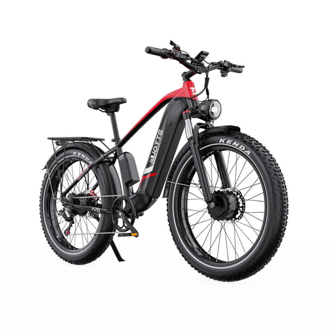 Duotts F26 Bicicleta Elétrica - 1500W Bateria 48V 20Ah Três Modos Não dobrável - Preto e vermelho