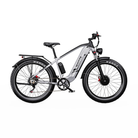 Duotts F26 Bicicleta Elétrica - 1500W Bateria 48V 20Ah Três Modos Não dobrável - Prata e branco