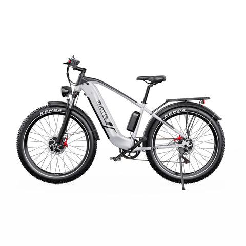 Duotts F26 Bicicleta Elétrica - 1500W Bateria 48V 20Ah Três Modos Não dobrável - Prata e branco