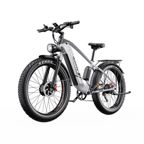Duotts F26 Bicicleta Elétrica - 1500W Bateria 48V 20Ah Três Modos Não dobrável - Prata e branco