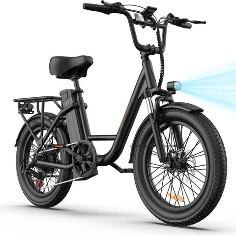 E-bike URLIFE E20 - Motor 250W Bateria 48V 13Ah Pneus de 20 Polegadas Freio a Disco - Preto
