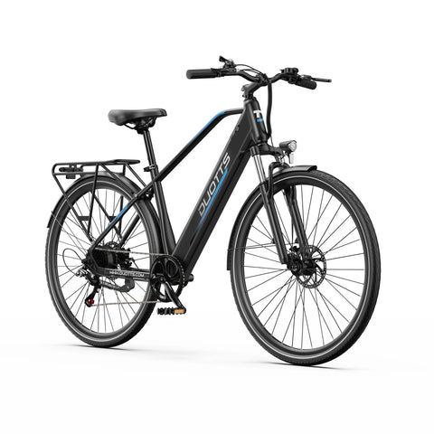Bicicleta Elétrica Duotts C29 Lite - Motor 250W Bateria 36V13AH Pneus De 27.5” Travões A Disco - Azul Preto