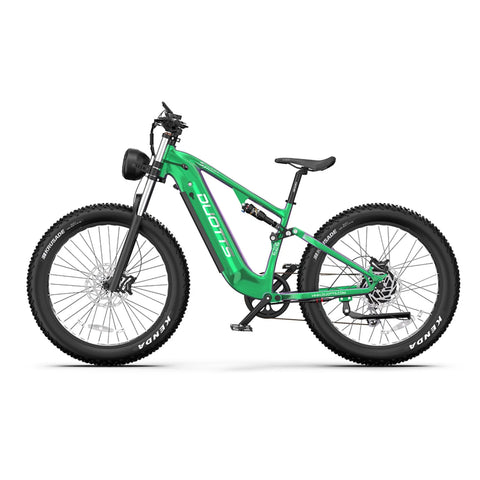 Duotts E26 Bicicleta Elétrica - Motor750W Bateria 48V20AH 26*4.0 Polegadas Pneus Travões Hidráulicos Dianteiros e Traseiros - Verde Roxo
