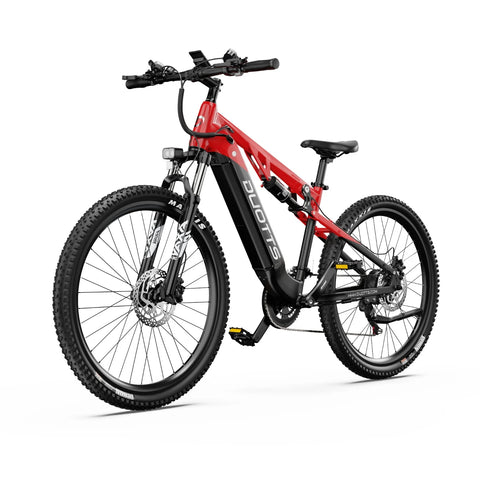 Bicicleta Elétrica Duotts E29 - Motor 250W Bateria 48V13.5AH Travões Hidráulicos - Preto Vermelho