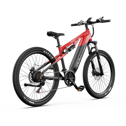 Bicicleta Elétrica Duotts E29 - Motor 250W Bateria 48V13.5AH Travões Hidráulicos - Preto Vermelho