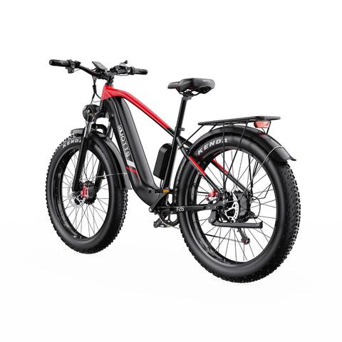 Duotts F26 Bicicleta Elétrica - 1500W Bateria 48V 20Ah Três Modos Não dobrável - Preto e vermelho