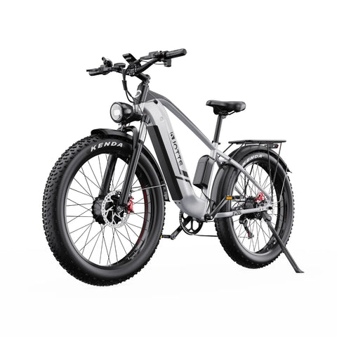 Duotts F26 Bicicleta Elétrica - 1500W Bateria 48V 20Ah Três Modos Não dobrável - Prata e branco