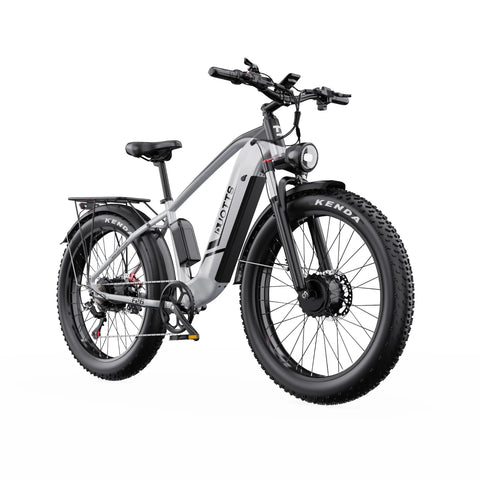 Duotts F26 Bicicleta Elétrica - 1500W Bateria 48V 20Ah Três Modos Não dobrável - Prata e branco