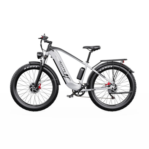 Duotts F26 Bicicleta Elétrica - 1500W Bateria 48V 20Ah Três Modos Não dobrável - Prata e branco