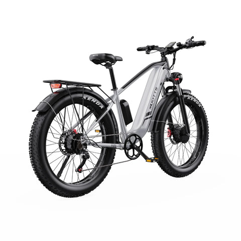 Duotts F26 Bicicleta Elétrica - 1500W Bateria 48V 20Ah Três Modos Não dobrável - Prata e branco