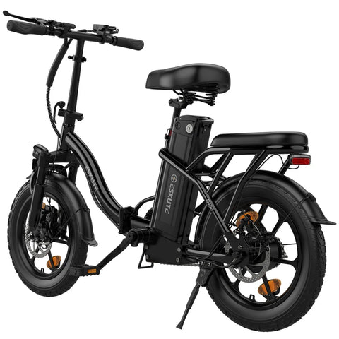 ESKUTE D100 Bicicleta Elétrica - Motor 250W Bateria 36V 13Ah  Rodas 16" Freio a Disco Mecânico - Preta