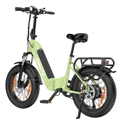 Bicicleta elétrica ESKUTE Star - Motor 250W Bateria 36V25AH Pneus de 20 Polegadas Com Travão Hidráulico - Verde