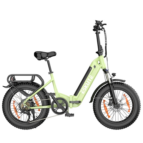 Bicicleta elétrica ESKUTE Star - Motor 250W Bateria 36V25AH Pneus de 20 Polegadas Com Travão Hidráulico - Verde