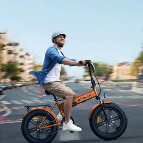 ENGWE EP-2 BOOST E-bike - Motor 250W Bateria 624Wh Pneus de 20*4 Polegadas Travões Hidráulicos - Marrom