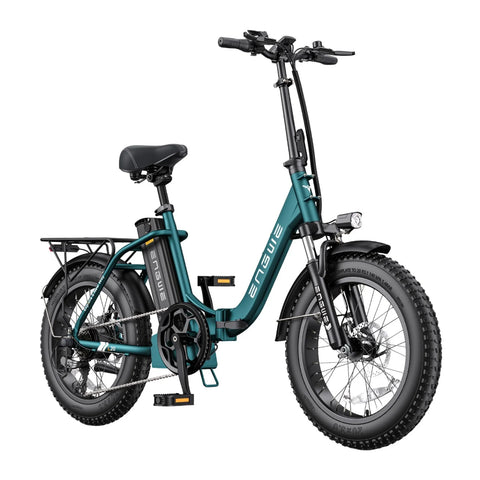 Bicicleta Elétrica ENGWE L20 2.0 - Motor 750W Bateria 52V13AH Pneus De 20 Polegadas Travões De Disco Mecânicos - Verde