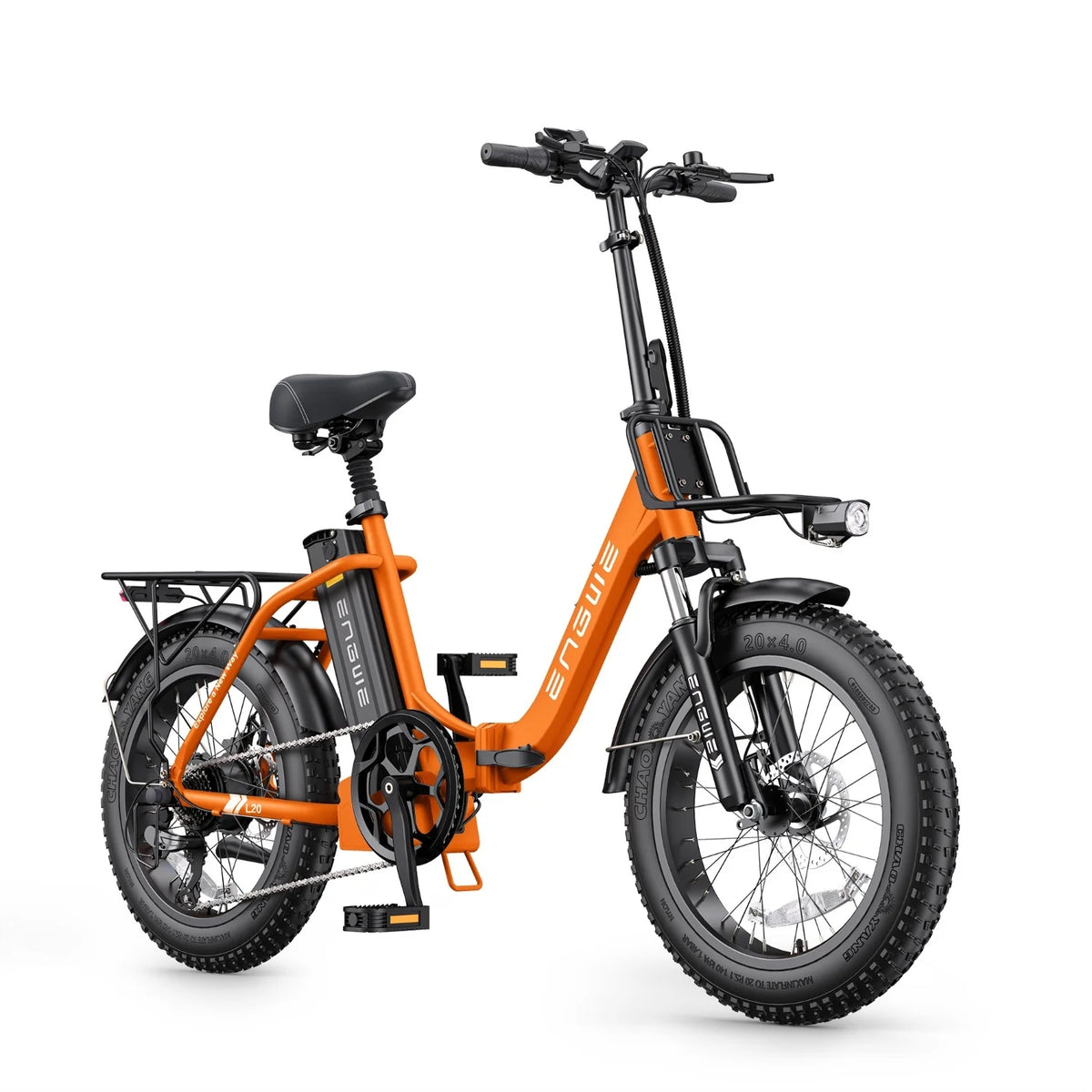 Bicicleta Elétrica ENGWE L20 2.0 - Motor 750W Bateria 52V13AH Pneus De 20 Polegadas Travões De Disco Mecânicos - Laranja