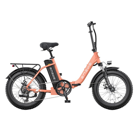 Bicicleta Elétrica ENGWE L20 2.0 - Motor 750W Bateria 52V13AH Pneus De 20 Polegadas Travões De Disco Mecânicos - Rosa