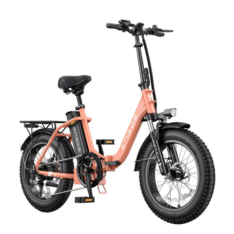 Bicicleta Elétrica ENGWE L20 2.0 - Motor 750W Bateria 52V13AH Pneus De 20 Polegadas Travões De Disco Mecânicos - Rosa