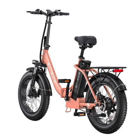 Bicicleta Elétrica ENGWE L20 2.0 - Motor 750W Bateria 52V13AH Pneus De 20 Polegadas Travões De Disco Mecânicos - Rosa