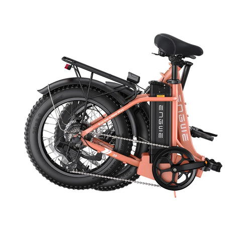 Bicicleta Elétrica ENGWE L20 2.0 - Motor 750W Bateria 52V13AH Pneus De 20 Polegadas Travões De Disco Mecânicos - Rosa