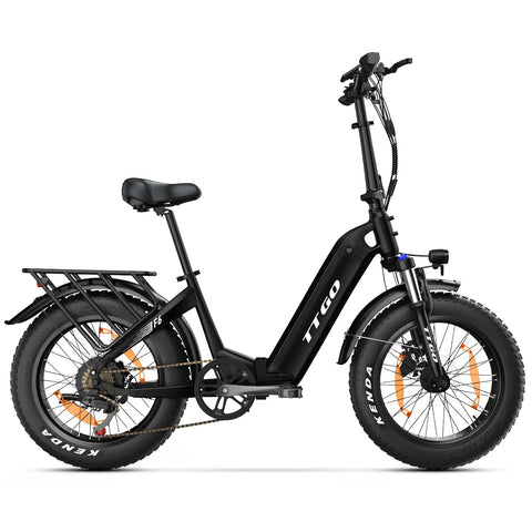 E-bike TTGO F6 - Motor 250W Bateria 36V25AH Pneus De 20 Polegadas Freios A Disco Hidráulicos - Preta