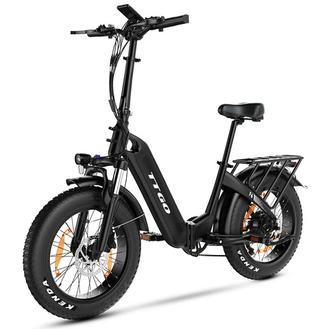 E-bike TTGO F6 - Motor 250W Bateria 36V25AH Pneus De 20 Polegadas Freios A Disco Hidráulicos - Preta