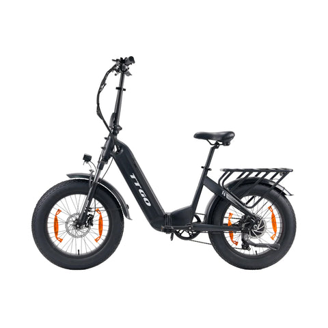 E-bike TTGO F6 - Motor 250W Bateria 36V25AH Pneus De 20 Polegadas Freios A Disco Hidráulicos - Preta