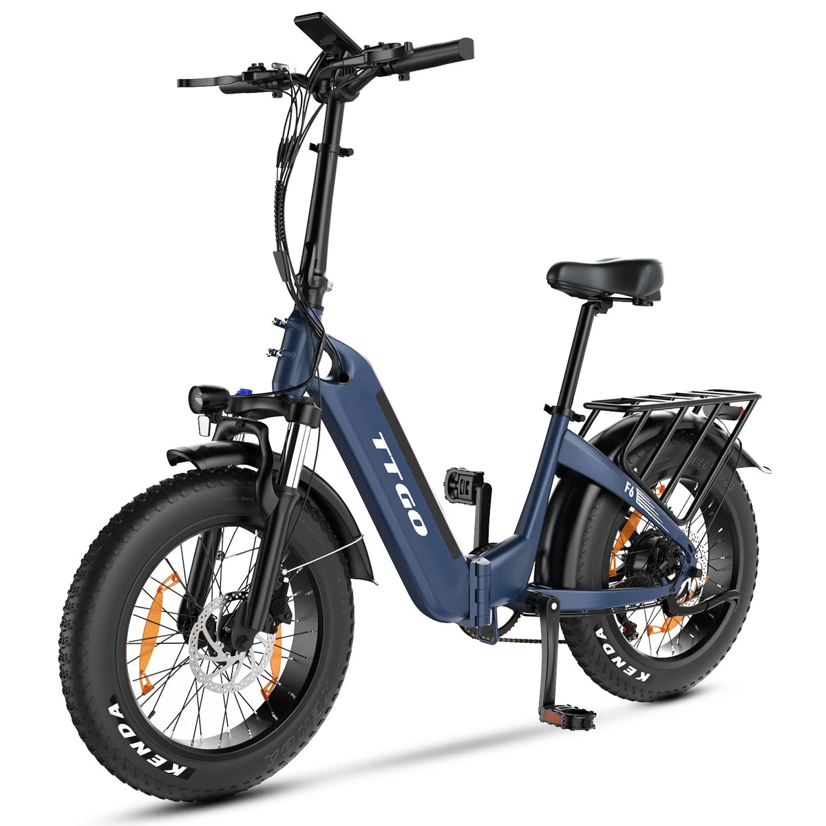 E-bike TTGO F6 - Motor 250W Bateria 36V25AH Pneus De 20 Polegadas Freios A Disco Hidráulicos - Azul