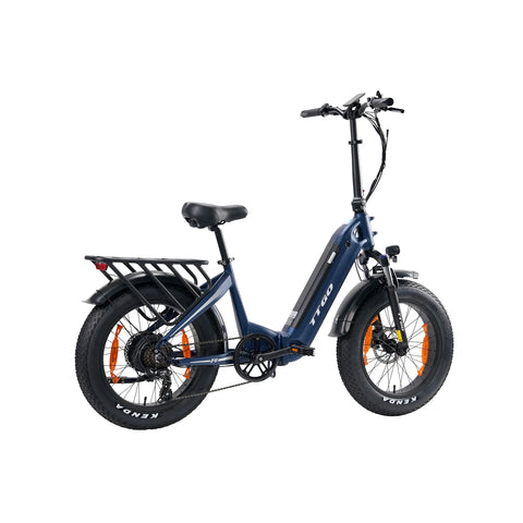 E-bike TTGO F6 - Motor 250W Bateria 36V25AH Pneus De 20 Polegadas Freios A Disco Hidráulicos - Azul