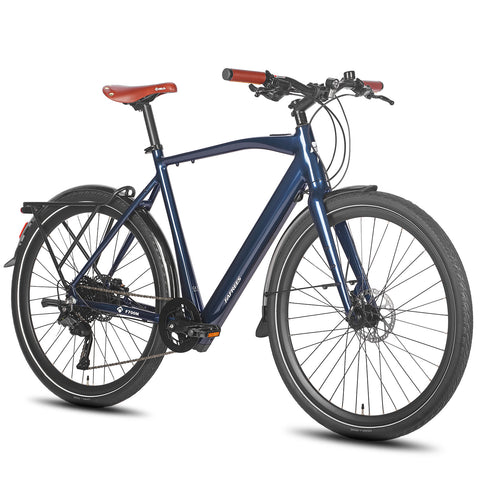 FAFREES F700M Bicicleta Elétrica - Motor 250W Bateria 36V10AH Freio Hidráulico Quadro em Alumínio - Azul