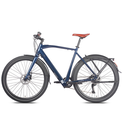 FAFREES F700M Bicicleta Elétrica - Motor 250W Bateria 36V10AH Freio Hidráulico Quadro em Alumínio - Azul