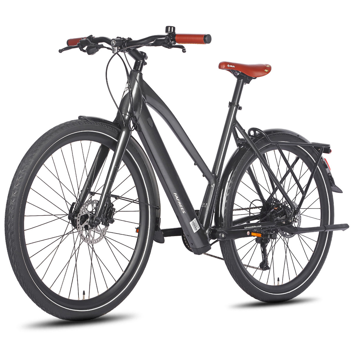FAFREES F700W Urbana Bicicleta Elétrica - Motor 250W Bateria 36V10AH Quadro em Alumínio - preta