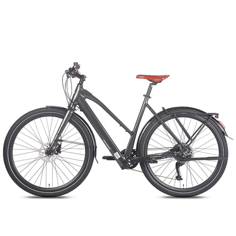 FAFREES F700W Urbana Bicicleta Elétrica - Motor 250W Bateria 36V10AH Quadro em Alumínio - preta