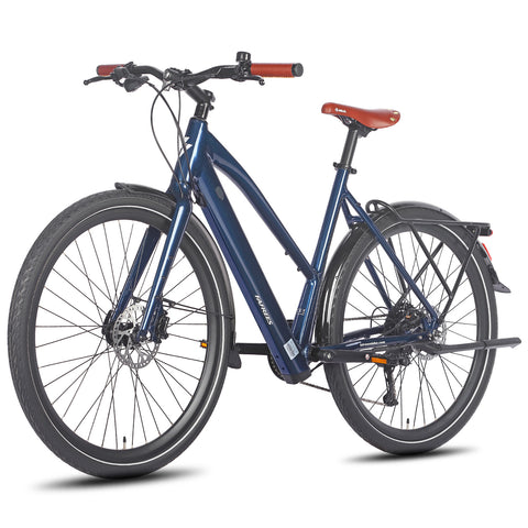 FAFREES F700W Urbana Bicicleta Elétrica - Motor 250W Bateria 36V10AH Quadro em Alumínio - Azul