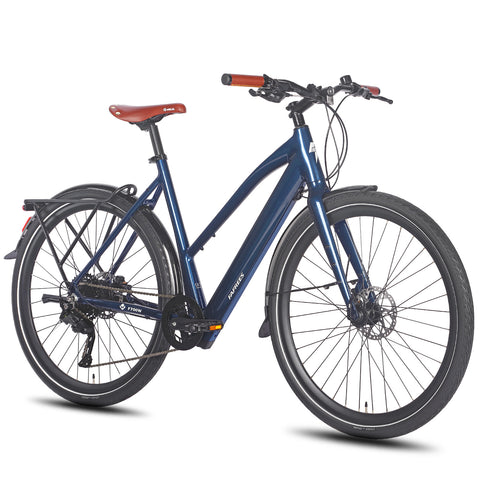 FAFREES F700W Urbana Bicicleta Elétrica - Motor 250W Bateria 36V10AH Quadro em Alumínio - Azul