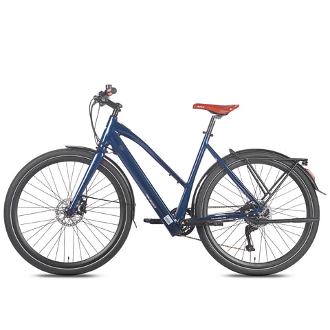 FAFREES F700W Urbana Bicicleta Elétrica - Motor 250W Bateria 36V10AH Quadro em Alumínio - Azul
