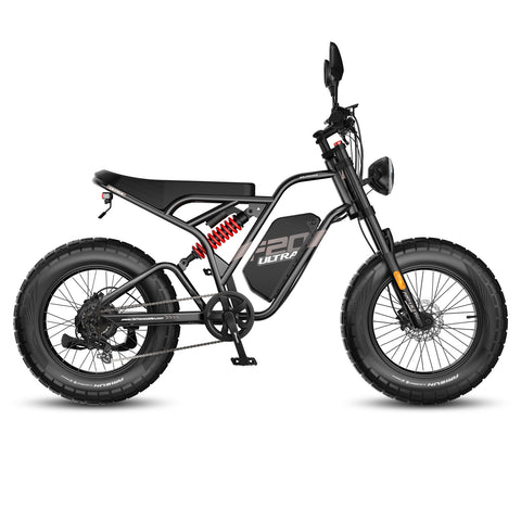 E-bike FAFREES F20 Ultra - Motor 750W Bateria 48V25AH Freio Hidráulico Pneus De 20 Polegadas - Preta