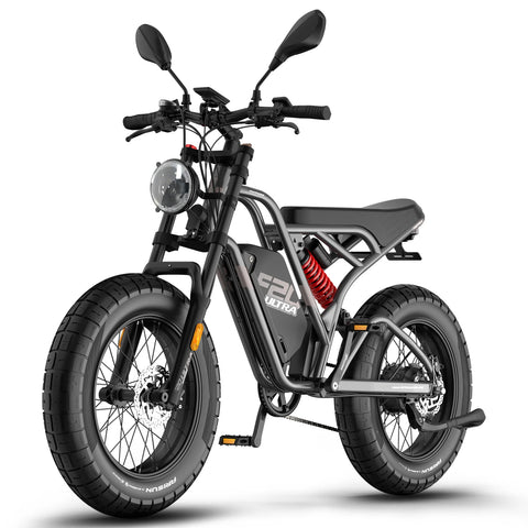 E-bike FAFREES F20 Ultra Atualizado - Motor 750W Bateria 48V25AH Pneus De 20 Polegadas - Cinza