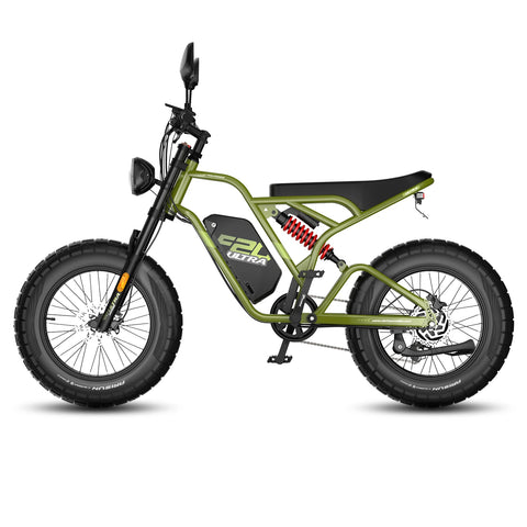 E-bike FAFREES F20 Ultra Atualizado - Motor 750W Bateria 48V25AH Pneus De 20 Polegadas - Verde militar