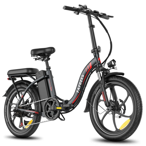 Bicicleta Elétrica FAFREES F20+ - Motor 250W Bateria 36V20Ah Pneus De 20 Polegadas Travões De Disco Mecânicos - Preto