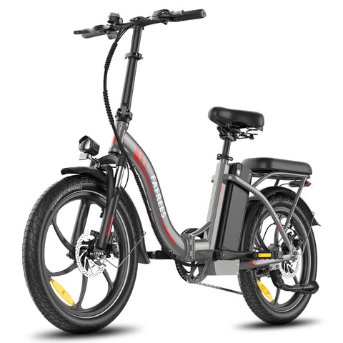 Bicicleta Elétrica FAFREES F20+ - Motor 250W Bateria 36V20Ah Pneus De 20 Polegadas Travões De Disco Mecânicos - Cinza